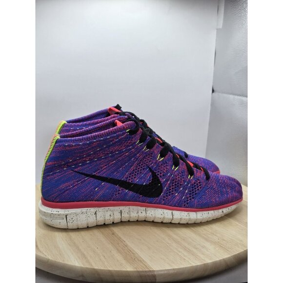 Nike Free Flyknit Chukka Men's Size 8.5 Running Shoes Game Royal - Picture 3 of 10